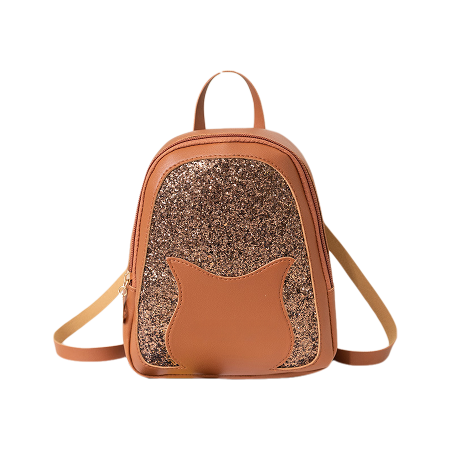 Sequin Small Shining PU Feather Backpack 5
